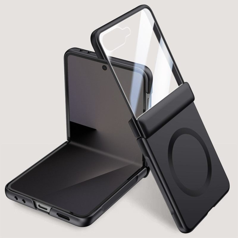 Hoesje Samsung Galaxy Z Flip 7 Magnetisch Met Metaaleffect Bescherming Hoesje