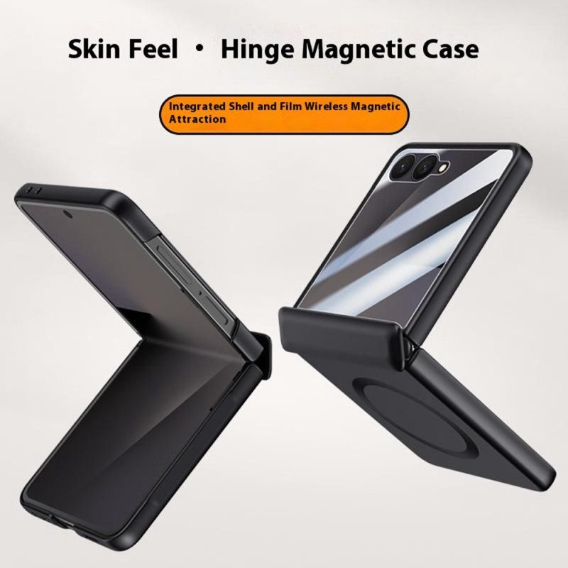 Hoesje Samsung Galaxy Z Flip 7 Magnetisch Met Metaaleffect Bescherming Hoesje