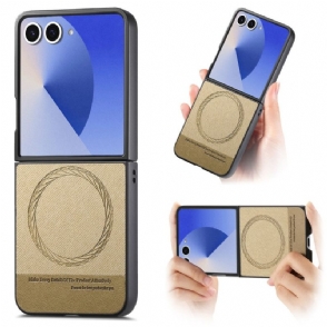 Hoesje Samsung Galaxy Z Flip 7 Magsafe-compatibel Denim Leer