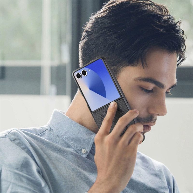 Hoesje Samsung Galaxy Z Flip 7 Magsafe-compatibel Denim Leer