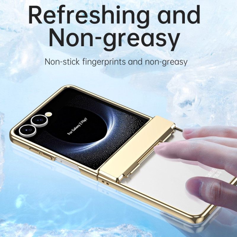 Hoesje Samsung Galaxy Z Flip 7 Metalen Rand Met Schermbeschermer Bescherming Hoesje