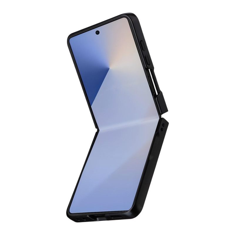 Hoesje Samsung Galaxy Z Flip 7 Monochroom Leer-effect