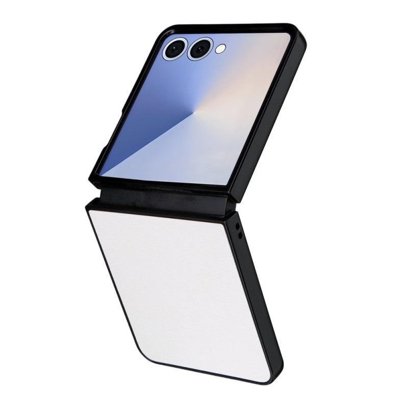 Hoesje Samsung Galaxy Z Flip 7 Monochroom Leer-effect