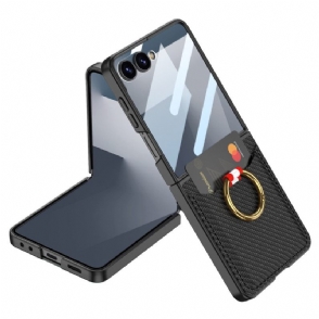 Hoesje Samsung Galaxy Z Flip 7 Ringhouder En Kaarthouder Bescherming Hoesje