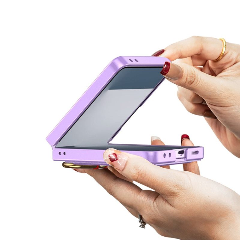 Hoesje Samsung Galaxy Z Flip 7 Ringhouder En Kaarthouder Bescherming Hoesje