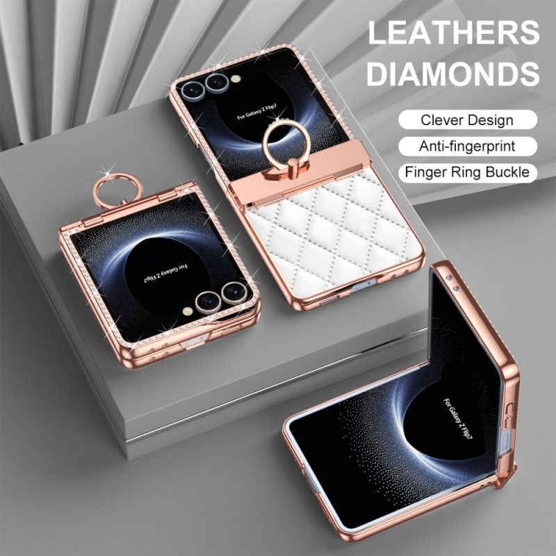 Hoesje Samsung Galaxy Z Flip 7 Ringhouder En Strassversiering