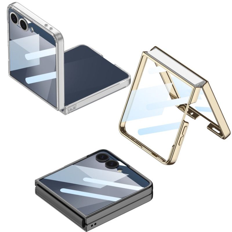 Hoesje Samsung Galaxy Z Flip 7 Screenprotector En Randen Met Metallic Effect