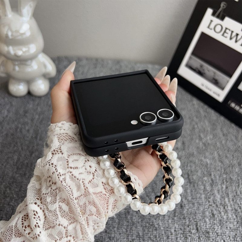 Hoesje Samsung Galaxy Z Flip 7 Smiley Bunny Met Armband