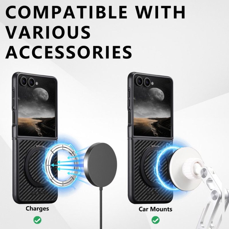 Hoesje Samsung Galaxy Z Flip 7 Suteni Draaibare Houder Bescherming Hoesje