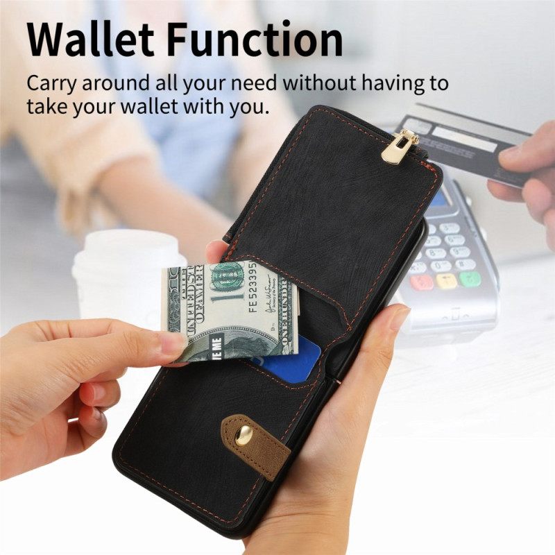 Hoesje Samsung Galaxy Z Flip 7 Vak Met Ritssluiting En Kaarthouder