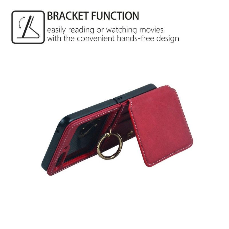 Hoesje Voor Samsung Galaxy Z Flip 7 Kaarthouder En Afneembare Ketting