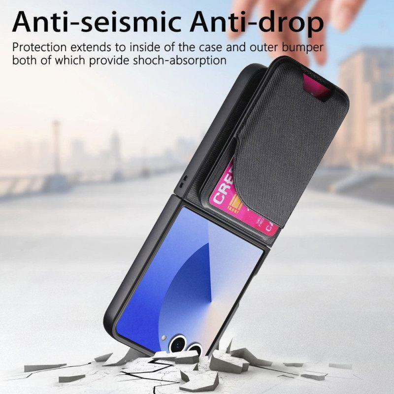 Hoesje Voor Samsung Galaxy Z Flip 7 Magnetisch Met Houder En Afneembare Kaarthouder