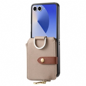 Hoesje Voor Samsung Galaxy Z Flip 7 Muntportemonnee En Ringhouder