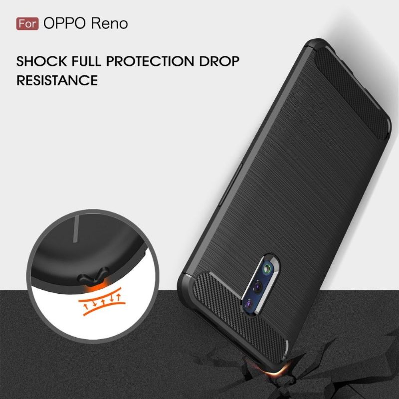 Hoesje voor Oppo Reno Koolborstel Gel