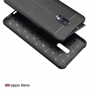 Telefoonhoesje voor Oppo Reno Bescherming Afwerkingsgel Van Kunstleer