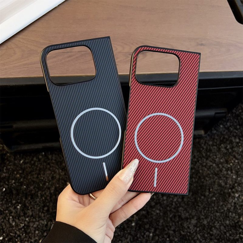 Hoesje Google Pixel 10 Pro Fold Magsafe-compatibel Koolstofvezel Bescherming Hoesje