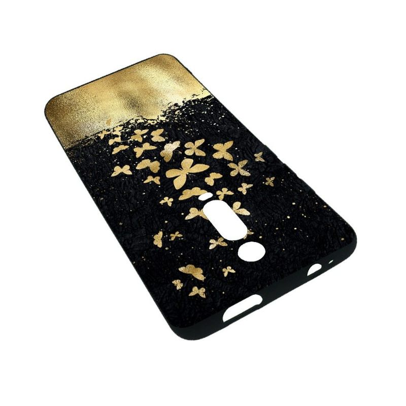 Hoesje voor Xiaomi Mi 9T / Mi 9T Pro Anti-fall Gouden Vlinders