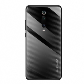 Hoesje voor Xiaomi Mi 9T / Mi 9T Pro Carbon Glas Achterkant