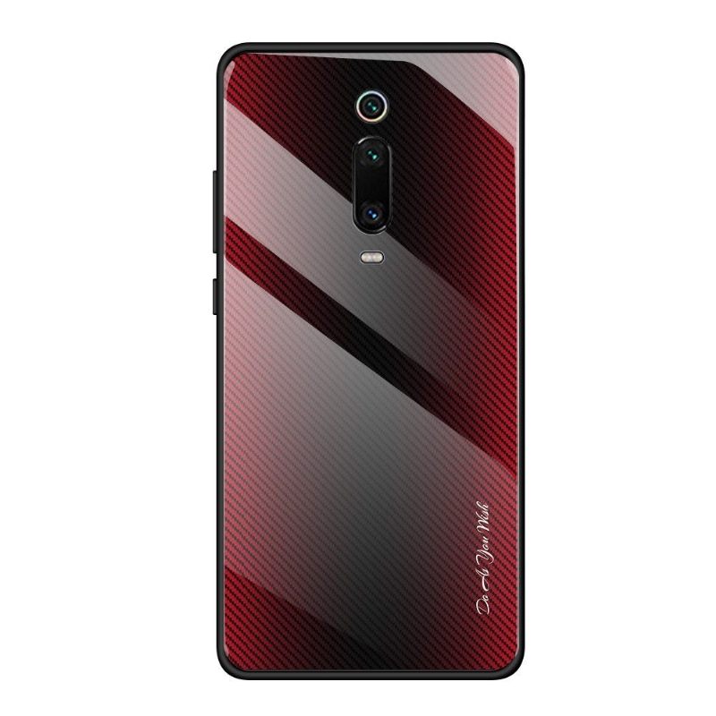 Hoesje voor Xiaomi Mi 9T / Mi 9T Pro Carbon Glas Achterkant