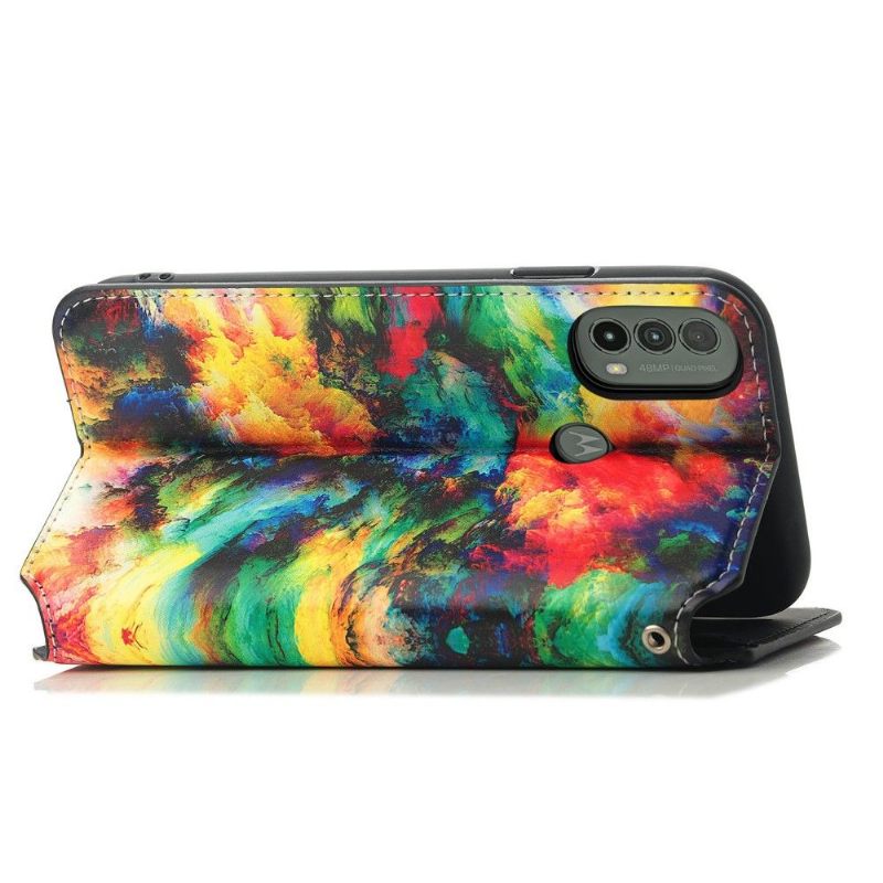 Flip Case voor Motorola Moto E20 / E30 / E40 Iriserende Wolk