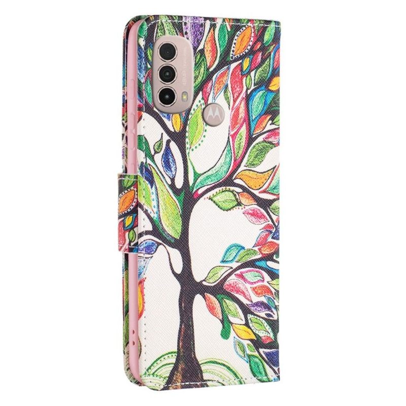 Folio-hoesje voor Motorola Moto E20 / E30 / E40 Boomtekening