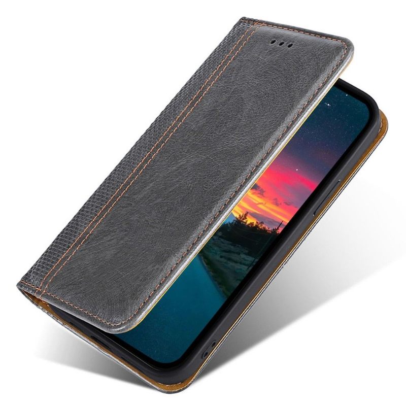 Folio-hoesje voor Motorola Moto E20 / E30 / E40 Flip Folio-naden