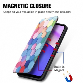 Folio-hoesje voor Motorola Moto E20 / E30 / E40 Gekleurde Honingraat