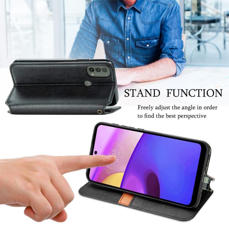 Folio-hoesje voor Motorola Moto E20 / E30 / E40 Kub Design-kaarthouder