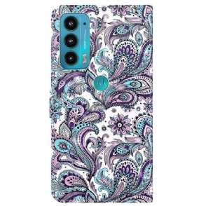 Folio-hoesje voor Motorola Moto E20 / E30 / E40 Paisley Bloem