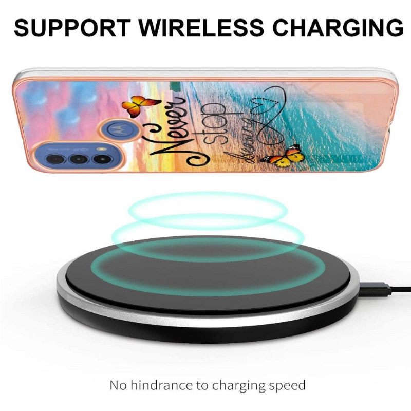 Hoesje voor Motorola Moto E20 / E30 / E40 Anti-fall Stop Nooit Met Dromen