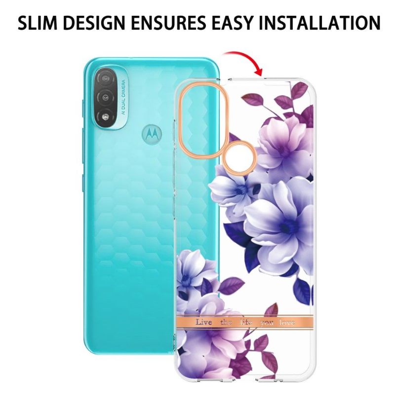 Hoesje voor Motorola Moto E20 / E30 / E40 Begonia Bloem