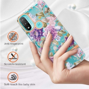 Hoesje voor Motorola Moto E20 / E30 / E40 De Violette Pioen