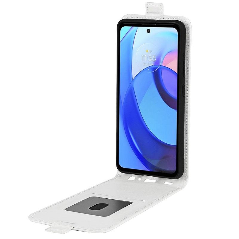 Leren Hoesje voor Motorola Moto E20 / E30 / E40 Bescherming Folio-hoesje Kunstleer Verticaal