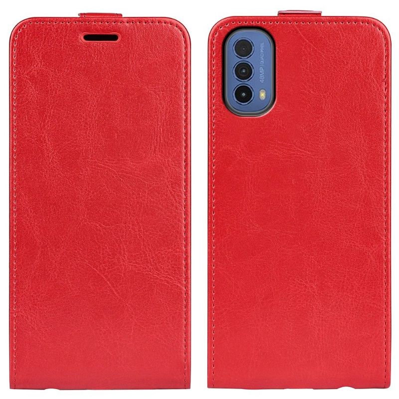 Leren Hoesje voor Motorola Moto E20 / E30 / E40 Bescherming Folio-hoesje Kunstleer Verticaal