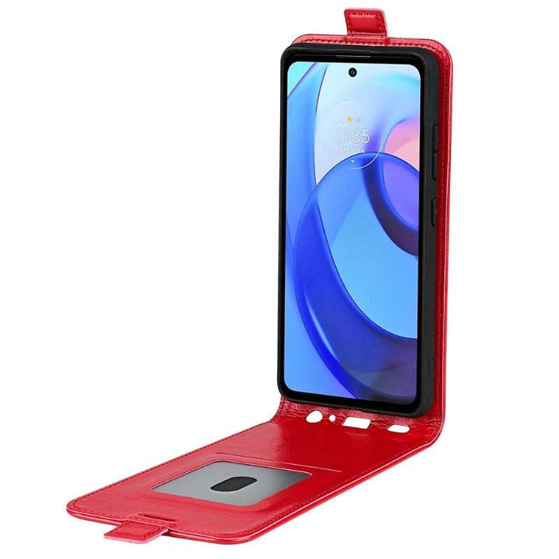 Leren Hoesje voor Motorola Moto E20 / E30 / E40 Bescherming Folio-hoesje Kunstleer Verticaal
