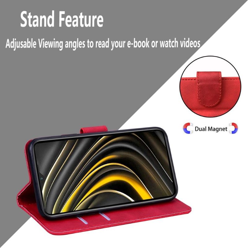 Leren Hoesje voor Motorola Moto E20 / E30 / E40 Bescherming Kleurrijke Vlinderbescherming