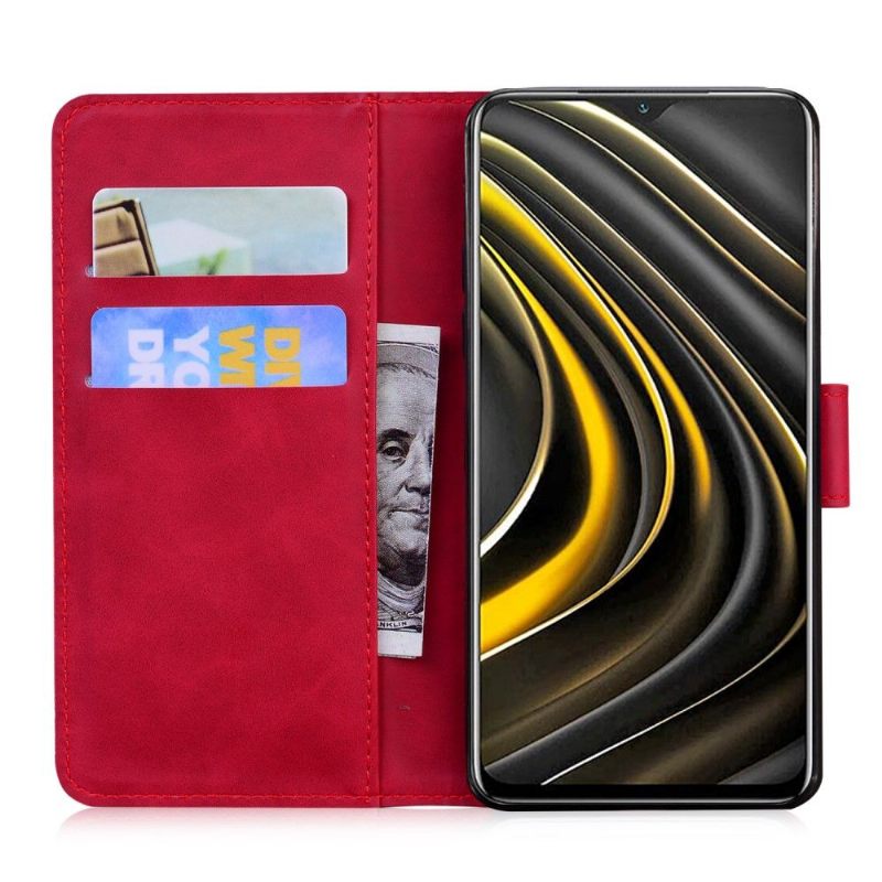 Leren Hoesje voor Motorola Moto E20 / E30 / E40 Bescherming Kleurrijke Vlinderbescherming