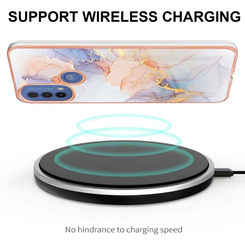Telefoonhoesje voor Motorola Moto E20 / E30 / E40 Bescherming Gekleurd Marmer