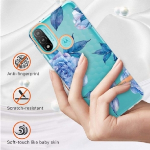 Telefoonhoesje voor Motorola Moto E20 / E30 / E40 Pioenblauw