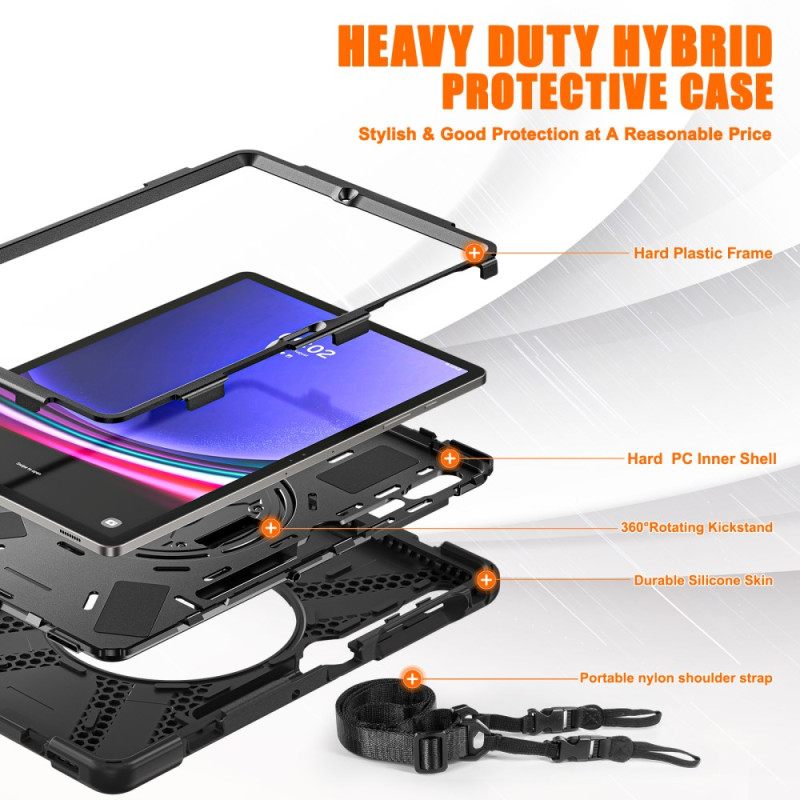 Case Hoesje Samsung Galaxy Tab S10 Plus Telefoonhoesje Duurzame Standaard En Schouderriem