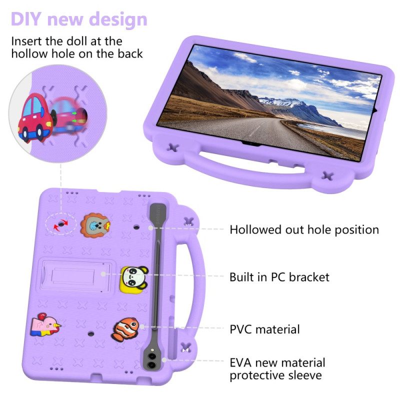 Cover Hoesje Samsung Galaxy Tab S10 Plus Telefoonhoesje Eva Met Cartoondieren