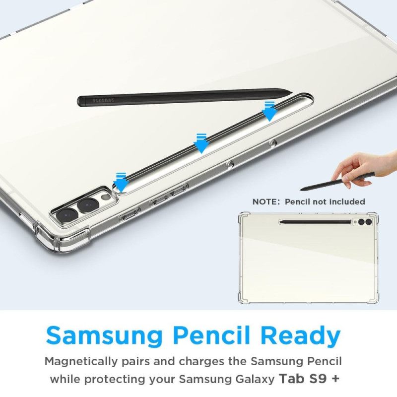 Cover Hoesje Samsung Galaxy Tab S10 Plus Telefoonhoesje Transparant Met Stylushouder
