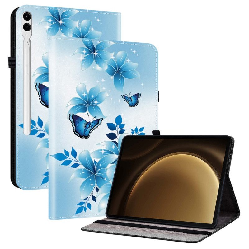 Cover Samsung Galaxy Tab S10 Plus Blauw Vlinderpatroon