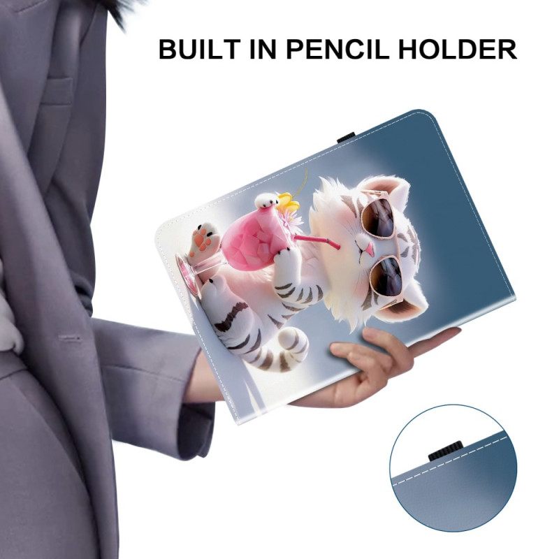 Cover Samsung Galaxy Tab S10 Plus Patroon Tijger Bescherming Hoesje