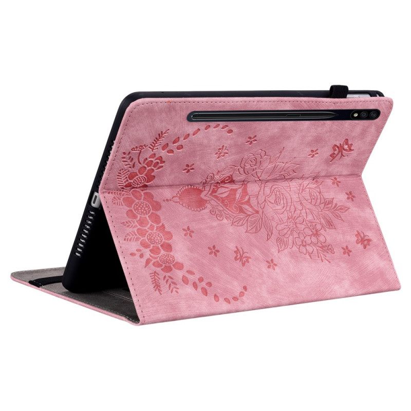 Cover Samsung Galaxy Tab S10 Plus Vlinders En Rozen