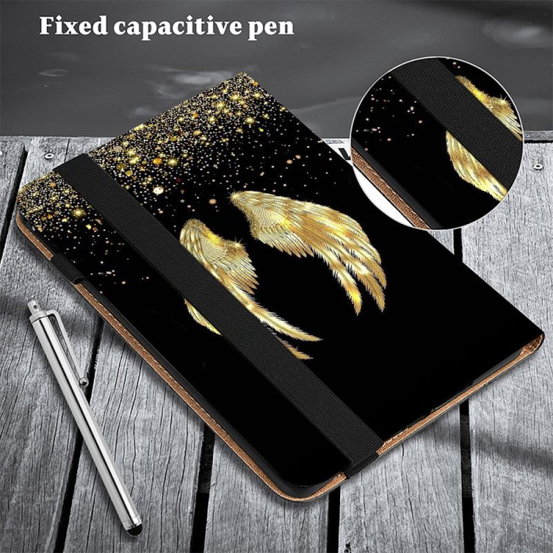 Cover Voor Samsung Galaxy Tab S10 Plus Gouden Vleugels