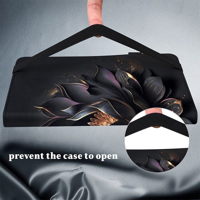 Cover Voor Samsung Galaxy Tab S10 Plus Paarse Lotus