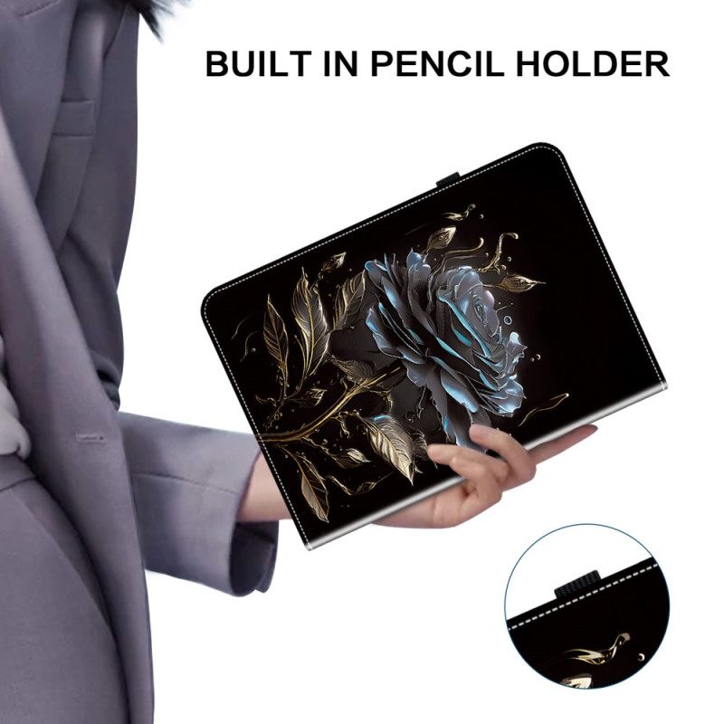 Cover Voor Samsung Galaxy Tab S10 Plus Zwarte Roos