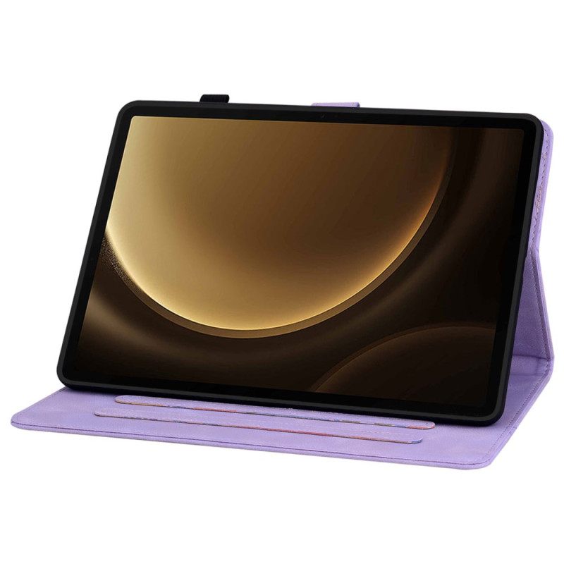 Flip Case Leren Samsung Galaxy Tab S10 Plus Fleur-de-lys