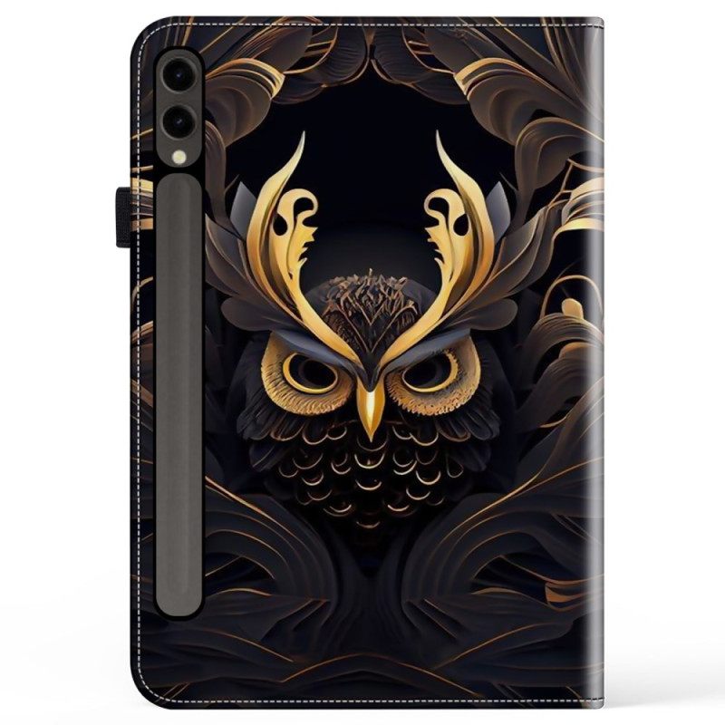 Folio-hoesje Samsung Galaxy Tab S10 Plus Telefoonhoesje Gouden Uil